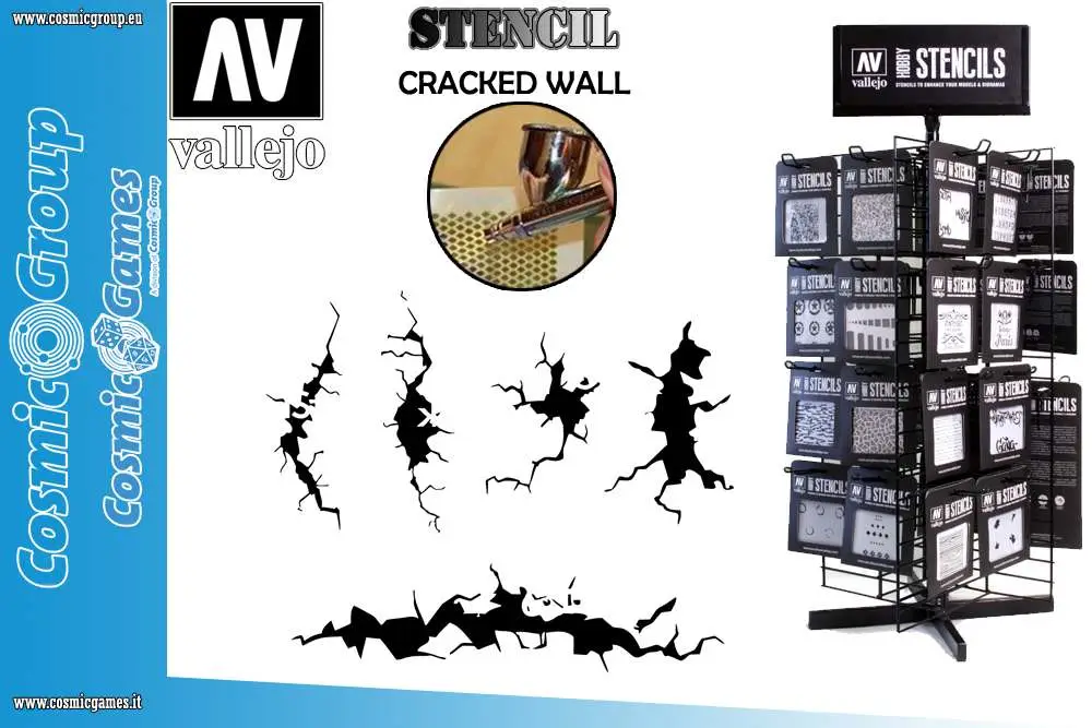 Stencil Sttx001 Cracked Wall - Figurine